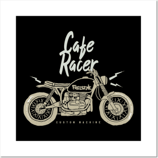 Cafe Racer Custom Bike Motorcycle Biker Posters and Art